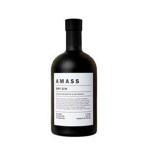Etched Amass Dry Gin Liquor Bottle