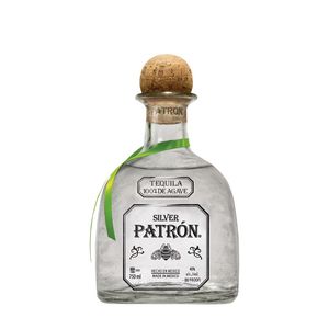 Etched PatrÃ³n Silver Tequila Liquor Bottle