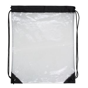 "Everest" Tall Clear Drawstring Cinch Pack Backpack