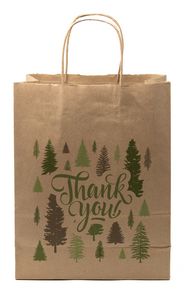 Evergreen Predesigned Natural Handled Shopper 10" x 13" x 4"