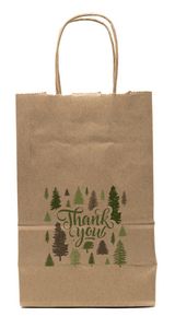 Evergreen Predesigned Natural Handled Shopper 8"W x 10.25"H x 4.25"D