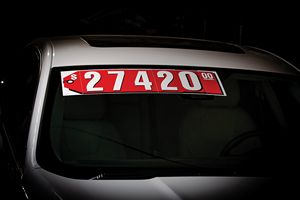 Extra Large Red Tag Decal Numbers (Set of 12)