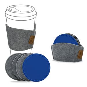 Feltro Collection Gray Felt Coaster Set