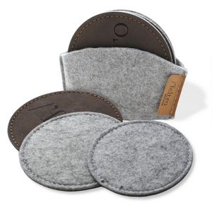 Feltro Collection Gray Felt Coaster Set