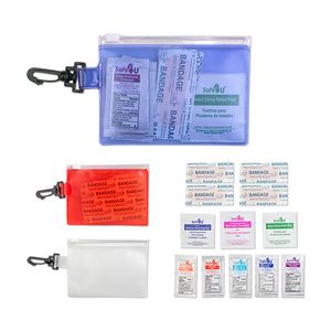 First Aid in Zip Close Pouch w/Carabiner