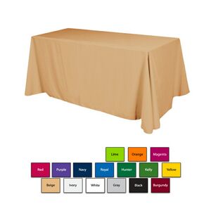 Flat 3-sided Table Cover - fits 6' standard table: Polyester