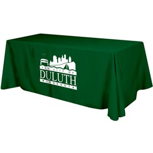 Flat 3-sided Table Cover - fits 8' standard table: Polyester