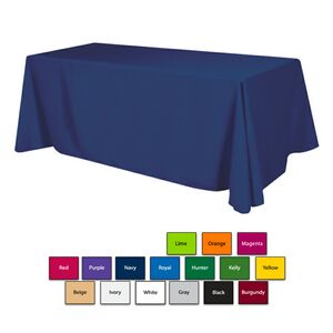 Flat 4-sided Table Cover - fits 8' standard table: Polyester