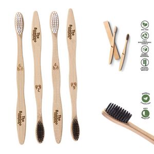 Flat Handle Bamboo Toothbrush For Adult