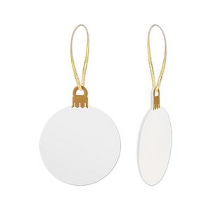 Flat Ornament w/Ribbon