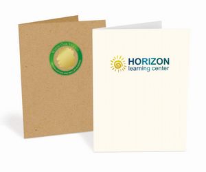 Foil Stamped Pocket Folders - Designer Papers - 2 Color Imprint