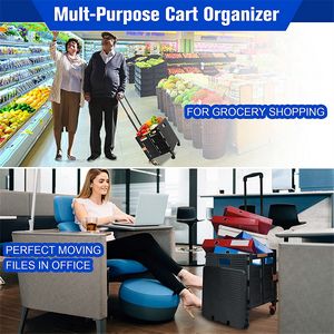 Foldable Shopping Cart With 4 Wheels