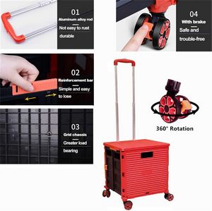 Foldable Utility Cart With 8 Wheels