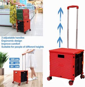 Foldable Utility Cart With 8 Wheels