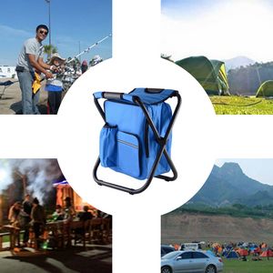 Folding Camping Chair with Integrated Cooler Bag