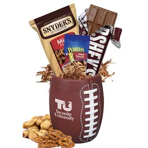 Football Can Holder with Snacks
