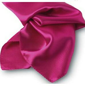 Fuchsia Pink Polyester Satin Scarf - 8"x45"