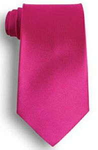 Fuchsia Polyester Satin Tie