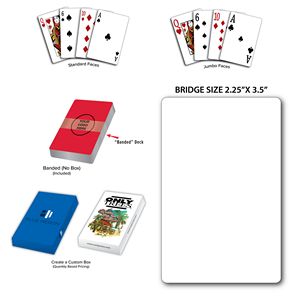 Full Color Custom Casino Quality Bridge Size Playing Cards