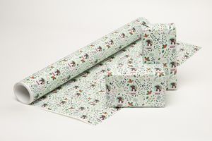 Full Color Custom White Wrapping Paper 25' Roll