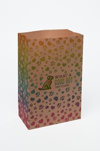 Full Color Multi-Sided Natural SOS Paper Bag (8.5"x 13.375"x 5")