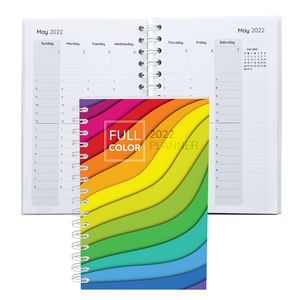 Full Color Spiral Weekly Planner notebook 5.25" x 8.25"