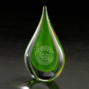 Fusion Art Glass Award w/ Black Base