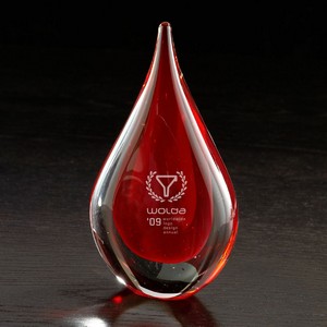 Fusion Art Glass Award w/ Black Base