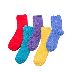 Fuzzy Socks With Woven Patch