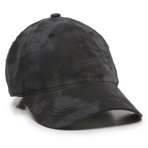 Garment Washed Camo Cap w/Tuck Strap