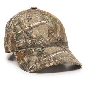 Garment Washed Camo Cap w/Tuck Strap
