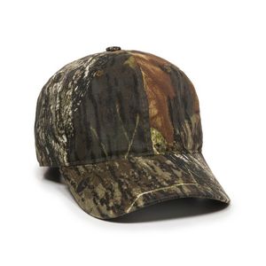 Garment Washed Camo Cap w/Tuck Strap