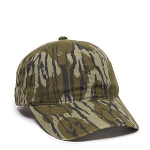 Garment Washed Camo Cap w/Tuck Strap