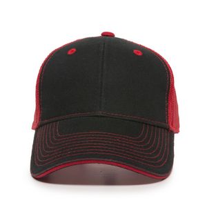 Garment Washed Trucker Hat w/Mesh Back