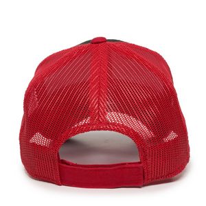 Garment Washed Trucker Hat w/Mesh Back