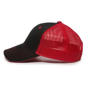 Garment Washed Trucker Hat w/Mesh Back