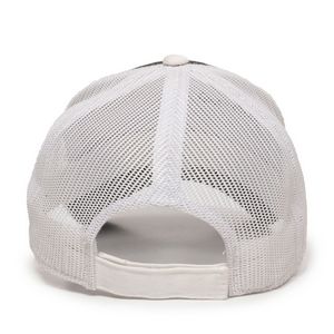 Garment Washed Trucker Hat w/Mesh Back