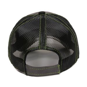 Garment Washed Trucker Hat w/Mesh Back