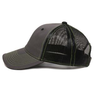 Garment Washed Trucker Hat w/Mesh Back