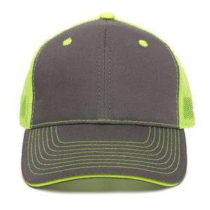 Garment Washed Trucker Hat w/Mesh Back