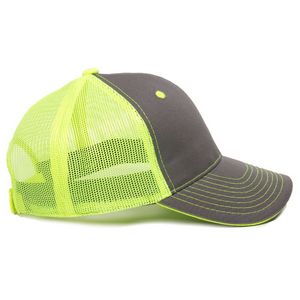 Garment Washed Trucker Hat w/Mesh Back