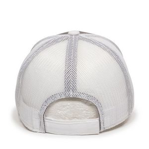 Garment Washed Trucker Hat w/Mesh Back