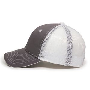 Garment Washed Trucker Hat w/Mesh Back