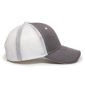 Garment Washed Trucker Hat w/Mesh Back