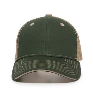 Garment Washed Trucker Hat w/Mesh Back