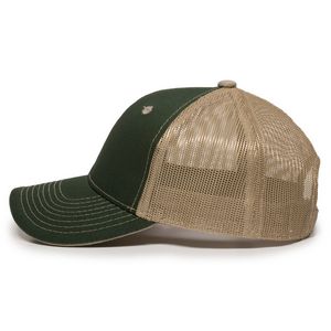 Garment Washed Trucker Hat w/Mesh Back