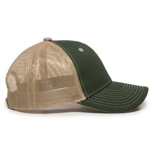 Garment Washed Trucker Hat w/Mesh Back