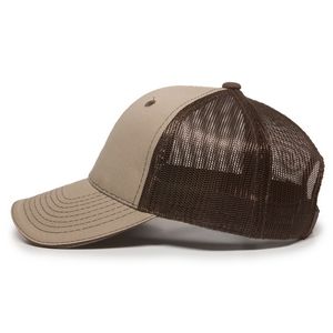 Garment Washed Trucker Hat w/Mesh Back