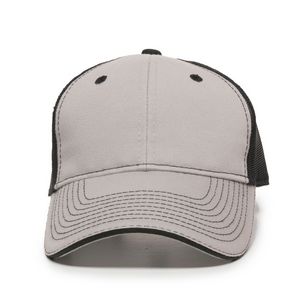 Garment Washed Trucker Hat w/Mesh Back