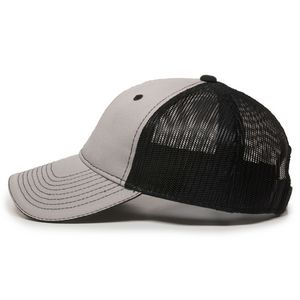 Garment Washed Trucker Hat w/Mesh Back